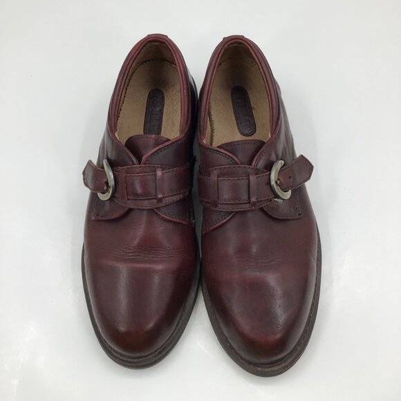 Vintage Men's 11 Toulon Amazonas Burgundy Shoes Monk Strap Leather Punk Gothic - Picture 2 of 13